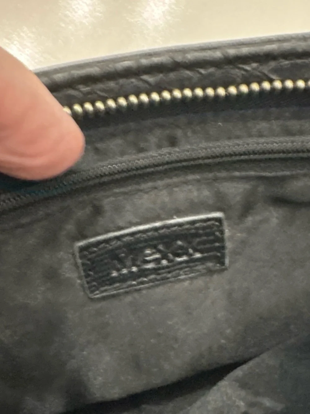 Mexx Black Croc-Embossed Clutch Bag